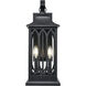 Mallorey 2 Light 20.01 inch Powder Coated Black Outdoor Wall Sconce
